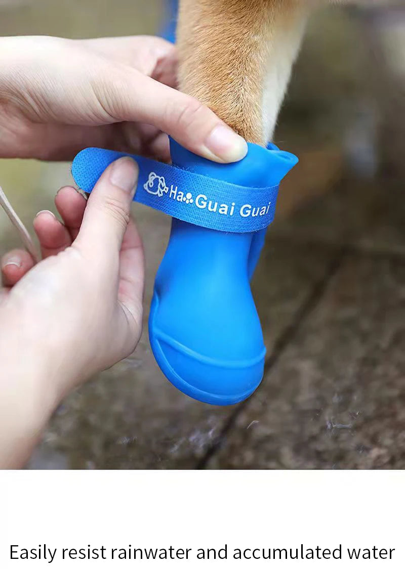 Soft Silicone Pet Rain Shoes