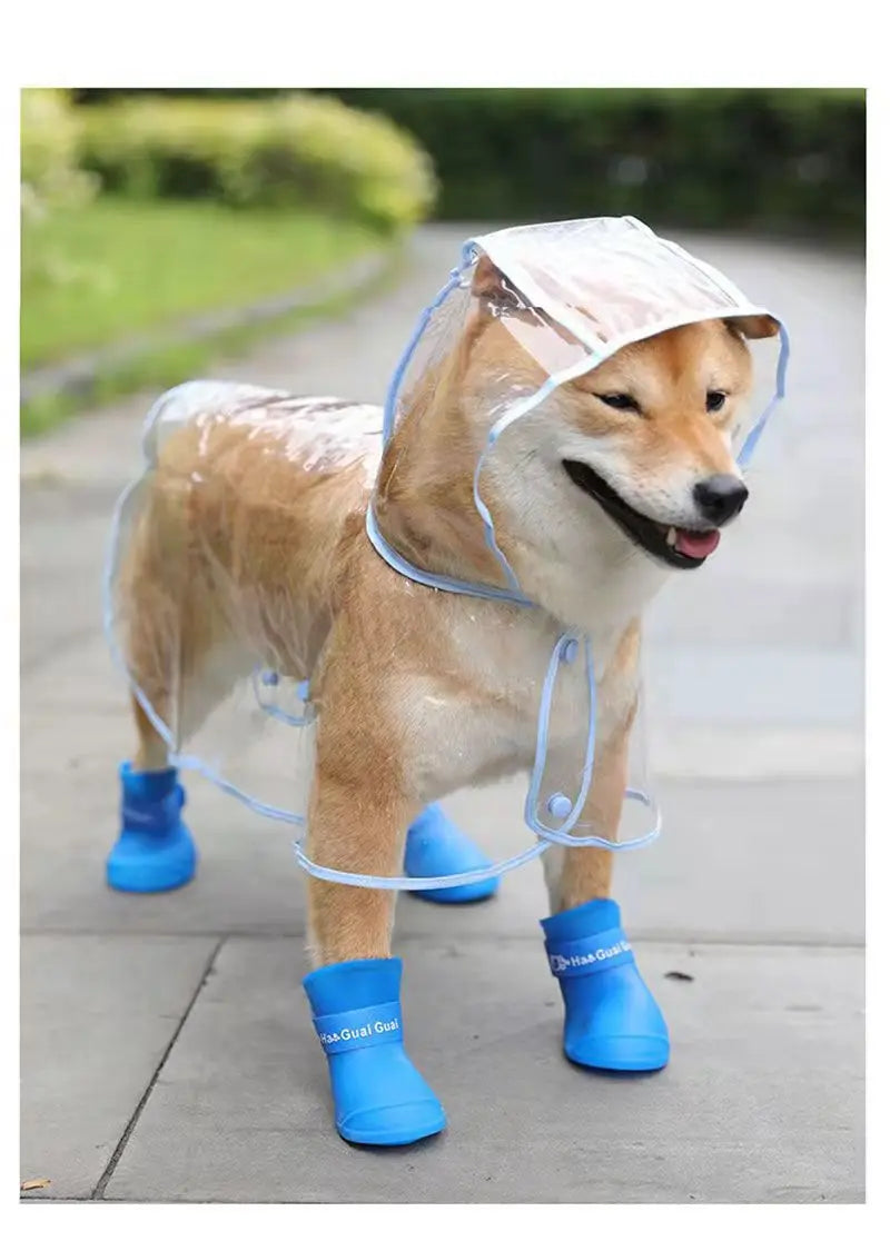 Soft Silicone Pet Rain Shoes