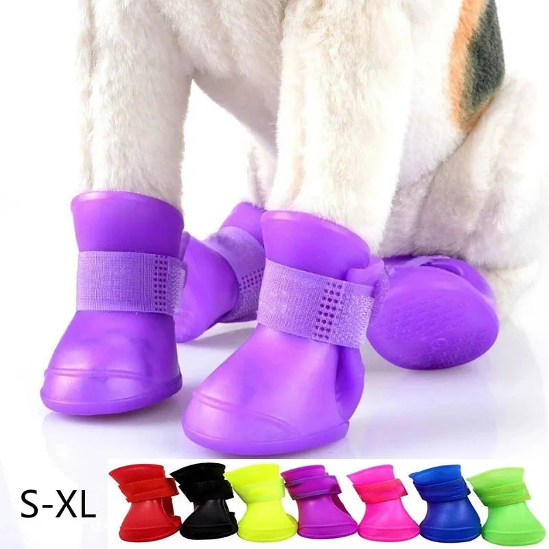 Soft Silicone Pet Rain Shoes