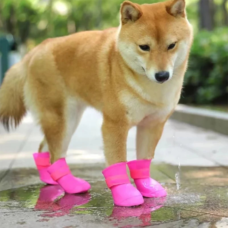 Soft Silicone Pet Rain Shoes